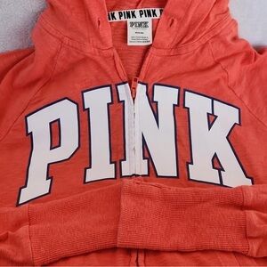 PINK Victoria Secret Coral Zip-Up Hoodie